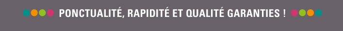 ponctualité, rapidité et qualité garanties !